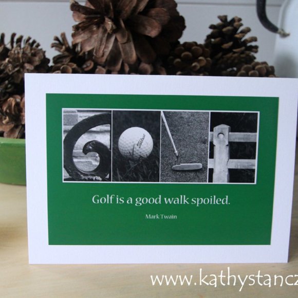 8x10 Golf Alphabet Art Photograph and Card - Picture 2 of 2